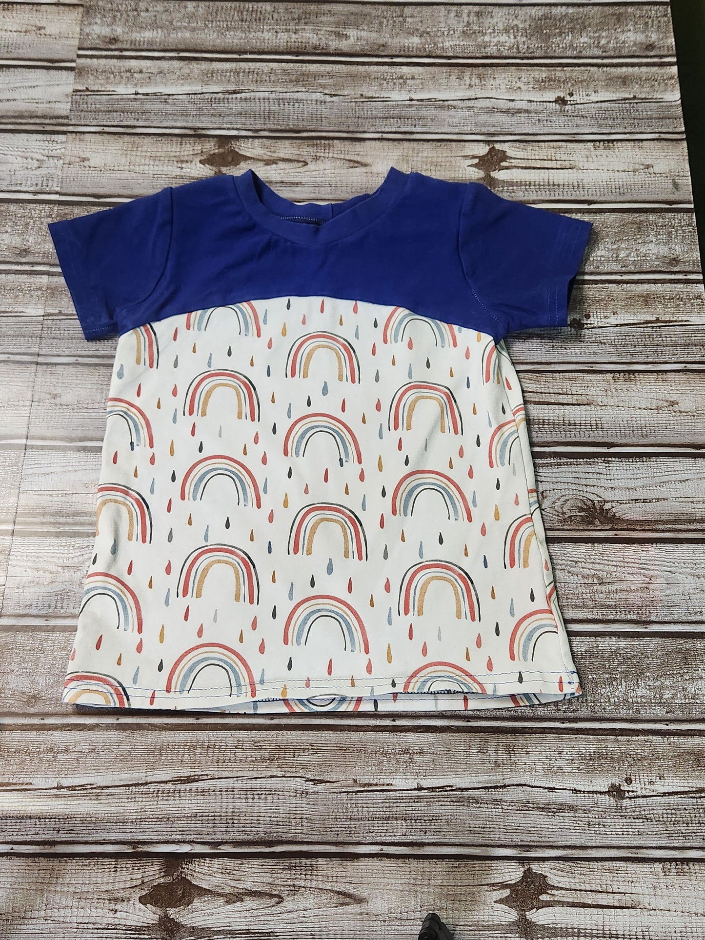 4t Blue Rain Rainbows T-shirt