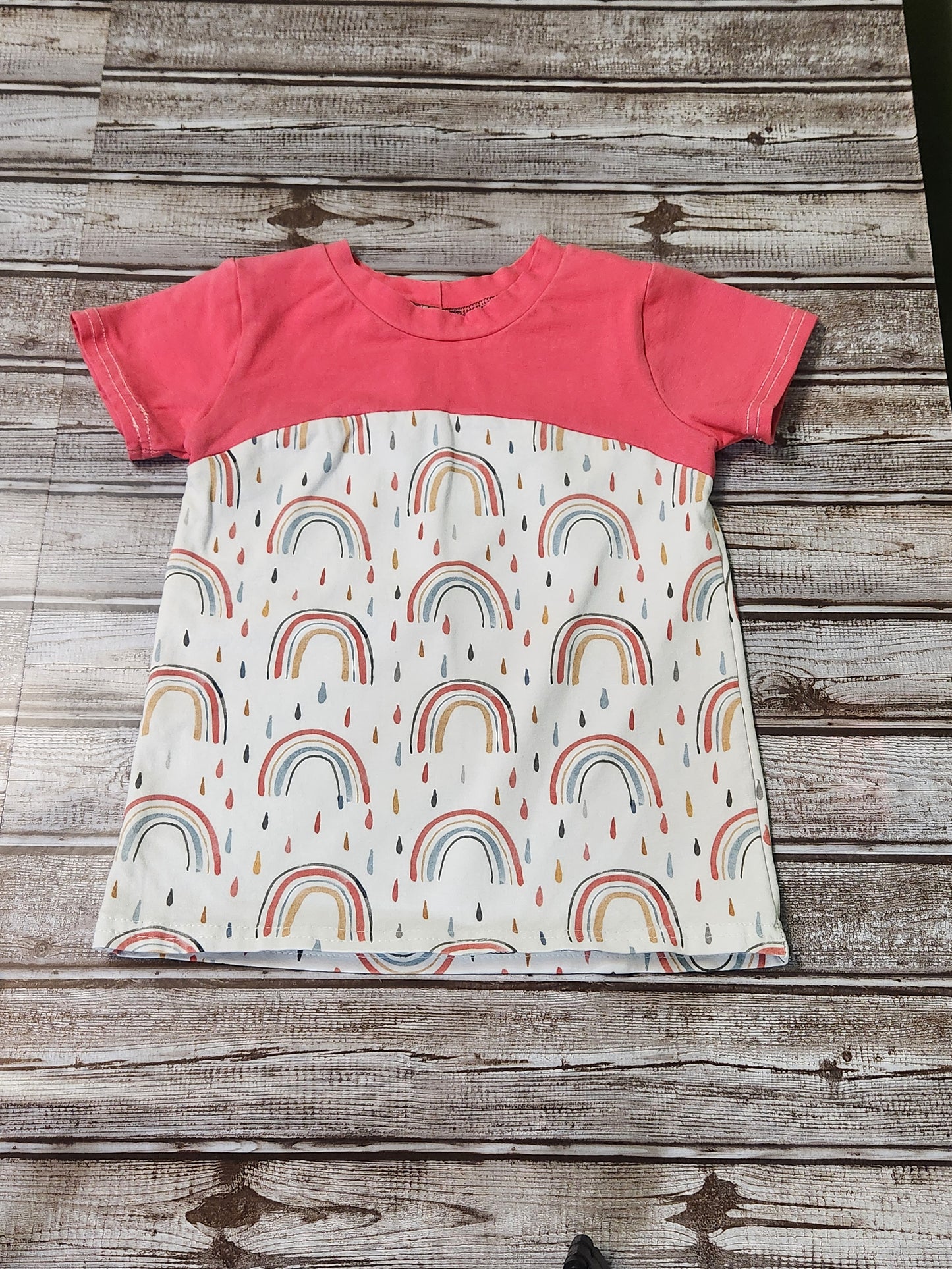 4t Pink Rain Rainbow T-Shirt