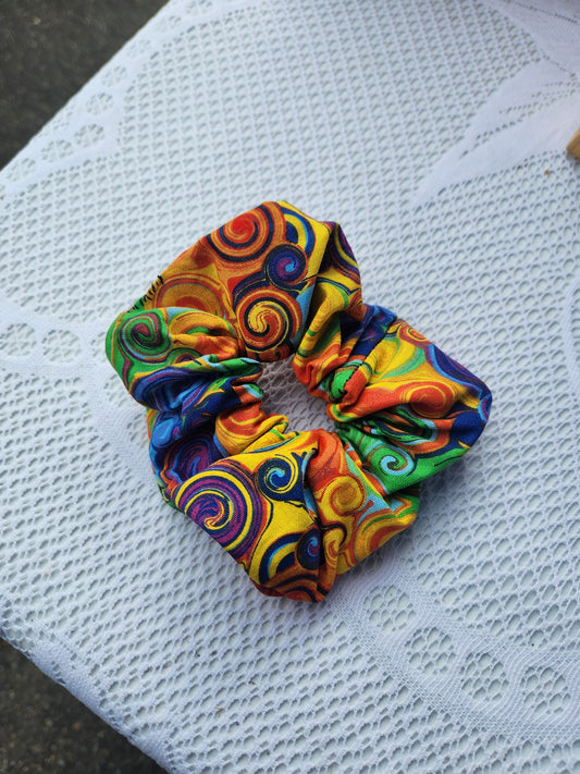 Colorful Swirls Scrunchie