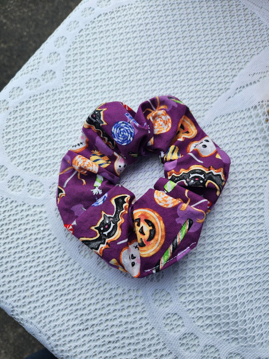 Purple Halloween Scrunchie
