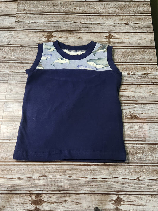 3t Whale Tank top with Color Blocked back