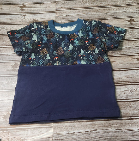 7 Mushroom Forest Color Block T-Shirt