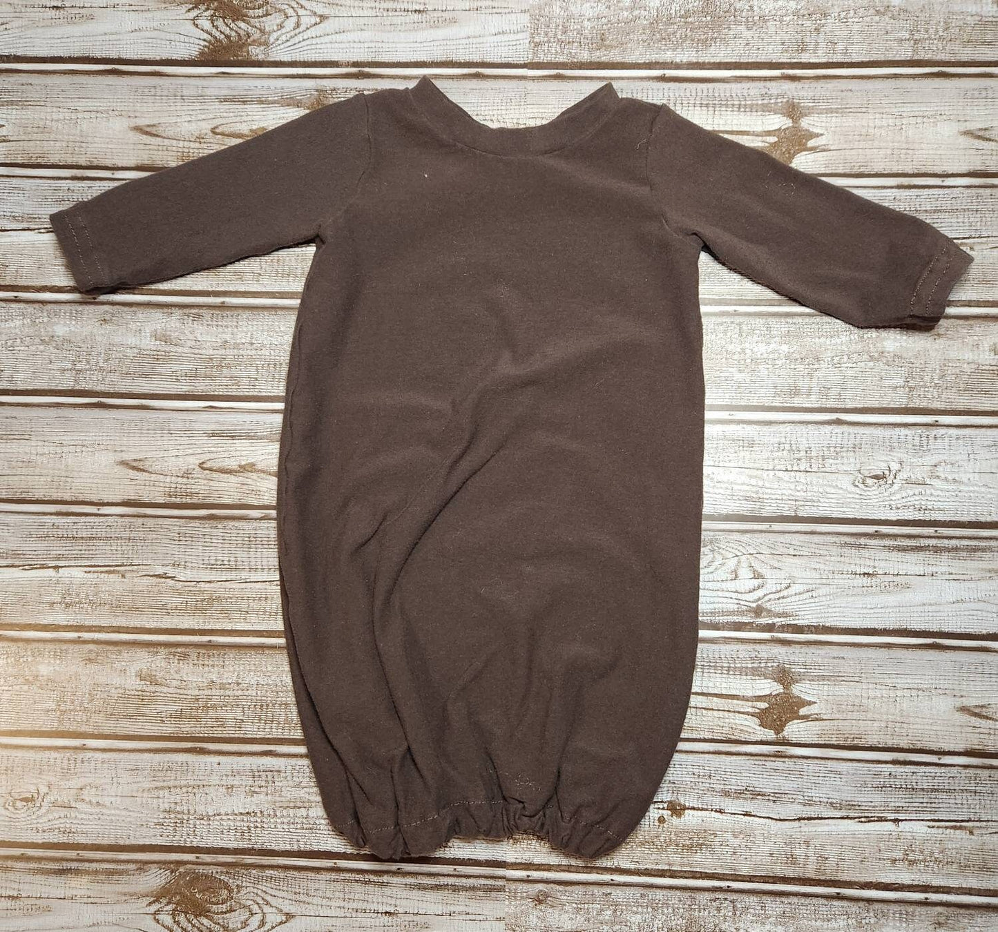 Baby Gown - Dark Brown - Size 0-3 month