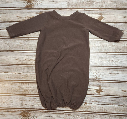 Baby Gown - Dark Brown - Size 0-3 month