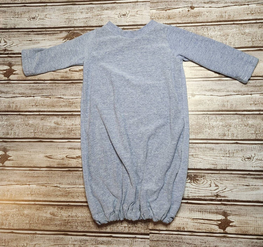 Baby Gown - Light Denim Blue - Size 0-3 month