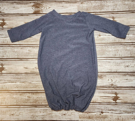 Baby Gown - Dark Denim Blue - Size 0-3 month