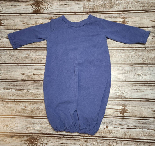 Baby Gown - Royal Blue - Size 0-3 month